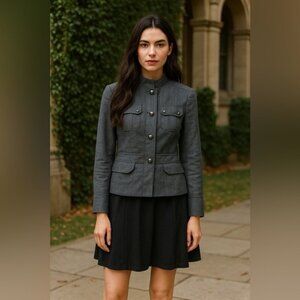 VTG Express Design Studio Military Inspired Utilitycore Jacket Gray Size 4